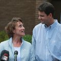 Sen. Blanche Lincoln and her husband leave a precinct after voting Tuesday.