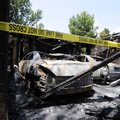 Two vehicles were destroyed Tuesday along with a house on North Sunny Lane in Fayetteville during a ...