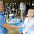 ACADEMY BOUND - Pablo Arellano from Springdale talks Saturday with Kathryn Gough during the 3rd Dist...