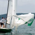 SAILING AWAY - Jesse Johnson deploys the spinnaker Saturday on board the sailboat “Jaded” as they ma...