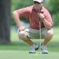 Jorden Rodman reads the green Sunday during the final round of the Fayetteville Country Club’s Men’s...