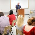Randy Lamp, lay coordinator of the Recovery For Life ministry, talks about imperfect people during a...