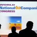 Delegates are seen during a break of the sessions of the World National Oil Companies Congress, in L...