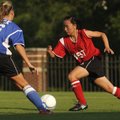 Gentry’s Adora Lee attempts to get past Searcy’s McKenzie Clark on Tuesday during the Arkansas High ...