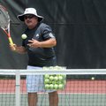 Paul Pautsch runs drills Thursday during the Cancer Challenge Junior Tennis Clinic at Kingsdale Tenn...