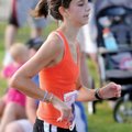  Springdale Har-Ber’s Valerie Reima won the women’s 10K division of the Cancer Challenge at Arvest B...
