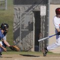  Springdale’s Matt Kimbel bats against Fayetteville in the Babe Ruth District 5 Tournament for 14-ye...