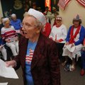 PATRIOTIC PROGRAM - Virginia Stevenson sings “God Bless America” on Thursday during the Innisfree Se...