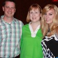 Scott and Kristen Caldwell, from left, and Keri Ellis enjoy The Cancer Challenge.