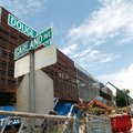 Construction is nearing completion for the new retail and parking center at the corner of Garland Av...