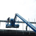 Construction is nearing completion for the new retail and parking center at the corner of Garland Av...