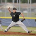 Bentonville’s Jeremy Jones pitches against Physicians’ Specialty Hospital (Springdale Har-Ber) on Tu...
