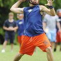 Rogers Heritage’s Reed Brown throws a pass during the Southwest Elite 7-on-7 Showcase on Friday in S...
