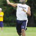 Shiloh Christian’s Kiehl Frazier throws a pass during the Southwest Elite 7-on-7 Showcase on Friday ...