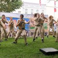 SINGING SCOUTS - The Israeli Scouts perform music Saturday from Israel during the Bentonville Farmer...