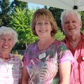 Botanical Garden volunteers Colleen Taylor, from left, Patsy Louk and Don Lofis help with refreshmen...