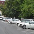 Fayetteville officials are trying a new parking style along Block Avenue, where drivers can back the...