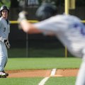 Fayetteville’s Jacob West eyes home during Friday’s game against Rogers Heritage in the Ozark Wood B...