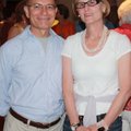 Alan Lewis and Nancy Martin help support the Peel Compton Foundation on July 10.
