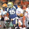 Shiloh Christian junior quarterback Kiehl Frazier breaks free from Nashville senior linebacker Brett...