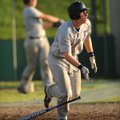 Fayetteville sophomore Austin Allen watches the ball sail to the outfield during Wednesday’s game ag...
