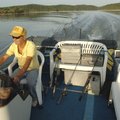 A pontoon boat gets Fred Beaman of Prairie Creek to his favorite fishing spots at Beaver Lake.