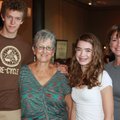 Dominic Swain, from left, Nell Taylor, Alli Webb and Cindy Webb stand for a photo Wednesday morning.