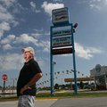 Eureka Pizza Founder Rolf Wilkin poses outside the chain's new location at 1503 South Thompson Stree...