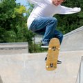 Josh Yates skates on Sunday at Walker Park in Fayetteville. Yates was skating with a friend until it...