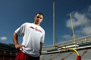 Eddie Camara, who made 29 of 44 field-goal attempts in his final two years at Cedar Hills (Texas) High School, will be competing for Arkansas’ place-kicking duties when the Razorbacks begin practice Thursday.