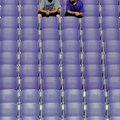 Davy Starr, left, and Alek Garrett, managers for the Fayetteville High School football team, keep an...