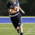 Shiloh Christian’s Colt Thomas completes an offensive drill Monday drill in Champions Stadium in Spr...