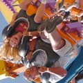 A father-daughter duo partakes in a ride at the Benton County Fair in 2005.