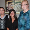 Claudia Carrillo, from left, Tina Beaulieu and Debbee O’Brien tour SARPA on Wednesday.
