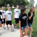 Bentonville cross country runners Kelsey Wheelhouse, from left, Will Aenchbacher, Jeremy Sasse, Trav...