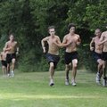 The Fayetteville cross country team runs Friday in Fayetteville.