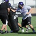 The Fayetteville offensive line is beginning to show in practice it can hold its own.