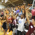 Incoming Fayetteville High School sophomores, from right, Phillip Brida, Trevon Boyd and Robert Good...