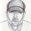 This image provided by the Michigan State Police shows a composite sketch of a man they say is the F...