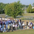 Guests gather Thursday for a groundbreaking ceremony for the new Fayetteville High School.