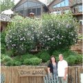 Large cedar logs frame the front entrance to the home of David and Sandra Berry at 18 Mason Lane. In...