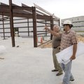 Benton County Sheriff’s Office Maj. Gene Drake, left, and construction superintendent Craig Peltier ...