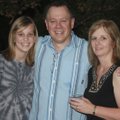 “The 39 Steps” director Michael Landman, center, is joined by Janie Landman, right, and Jordon Lidde...