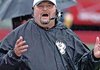 Bearden Coach Mike Cox reacts to action in the second half in their game with Junction City Saturday at War Memorial Stadium.