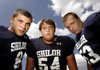  
Shiloh Christian football - feature players (from left) Zann Jones, Travis Bodenstein and Sam Harvill