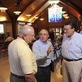 Ron Shelby, center, of Hight-Jackson Associates and architect of the planned improvement to Fayettev...