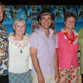 Arkansas Air Museum Executive Director Warren and Jeanne Jones, from left, Rogers Little Theater Exe...