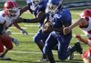 Sylvan Hills’ Trey Bone (24) runs in his team’s second touchdown during the first half of Monday’s game against Vilonia at War Memorial Stadium in Little Rock. Bone finished with 63 yards on 14 carries in his team’s 42-14 loss.