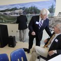 Steve Clark, left, president of the Fayetteville Chamber of Commerce, and Harry Mueller, president o...