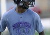 Fayetteville receiver Chris Smith, seen at practice on Monday, is the newest big-play target for the Purple Bulldogs after moving to Northwest Arkansas from Las Vegas.